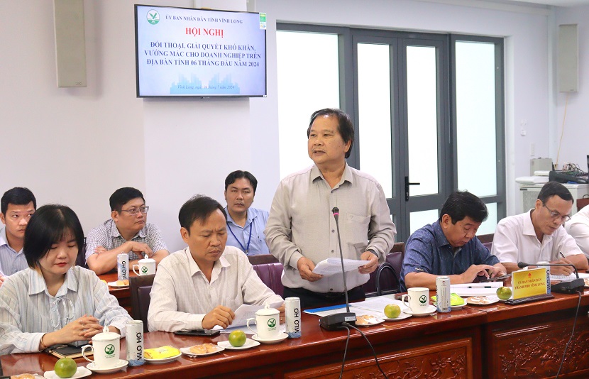 Ủy ban nhân dân tỉnh Vĩnh Long tổ chức đối thoại, giải quyết khó khăn, vướng mắc cho doanh nghiệp trên địa bàn tỉnh 6 tháng đầu năm 2024