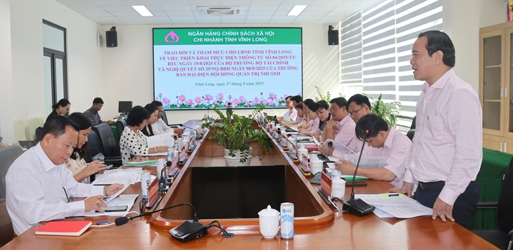 Ngân hàng Chính sách Xã hội tỉnh họp trao đổi về quy chế quản lý và sử dụng vốn ngân sách địa phương ủy thác cho vay đối với người nghèo và các đối tượng chính sách khác