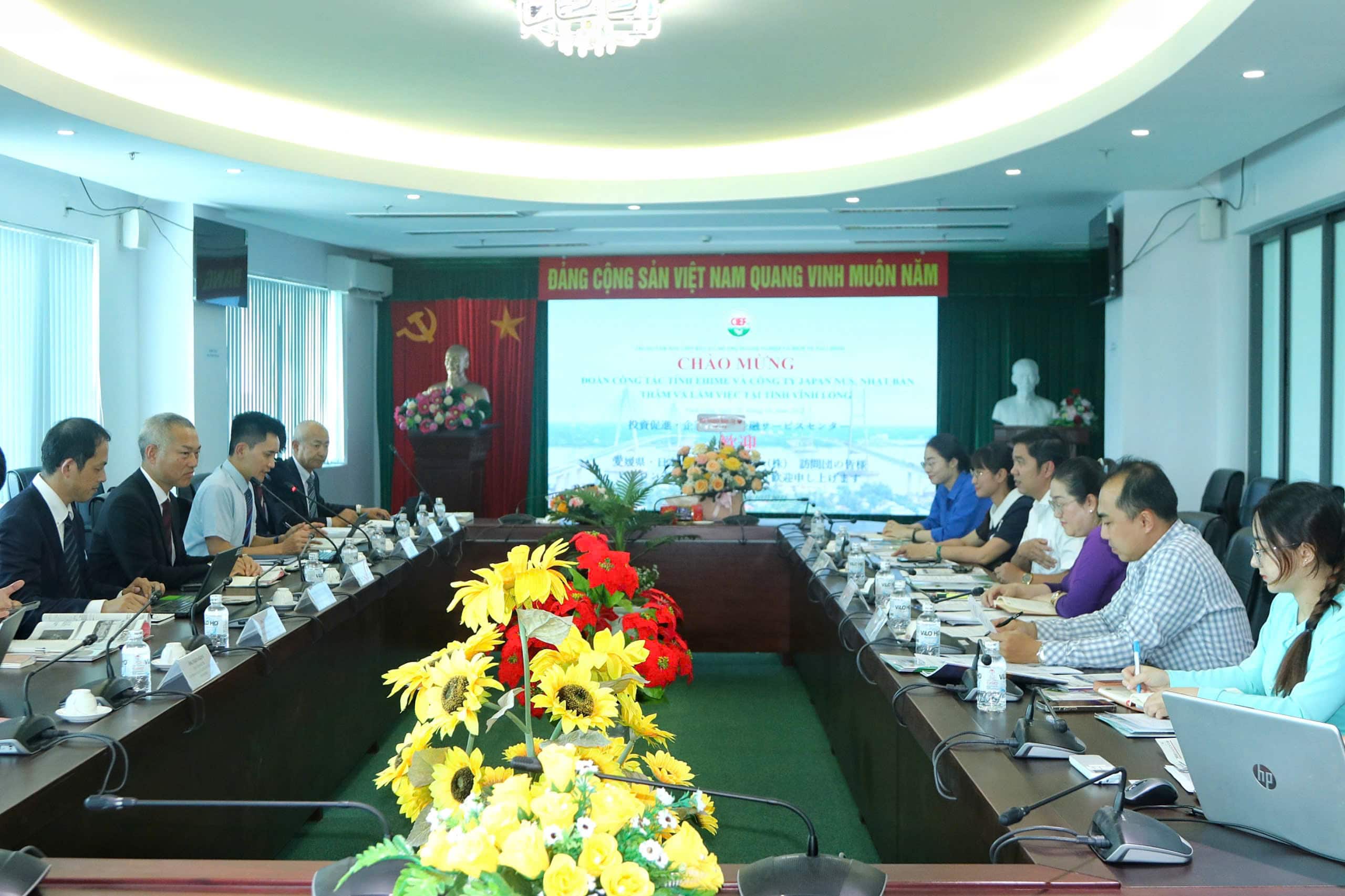 Đoàn công tác tỉnh Ehime (Nhật Bản) làm việc với tỉnh Vĩnh Long, thúc đẩy hợp tác kinh tế