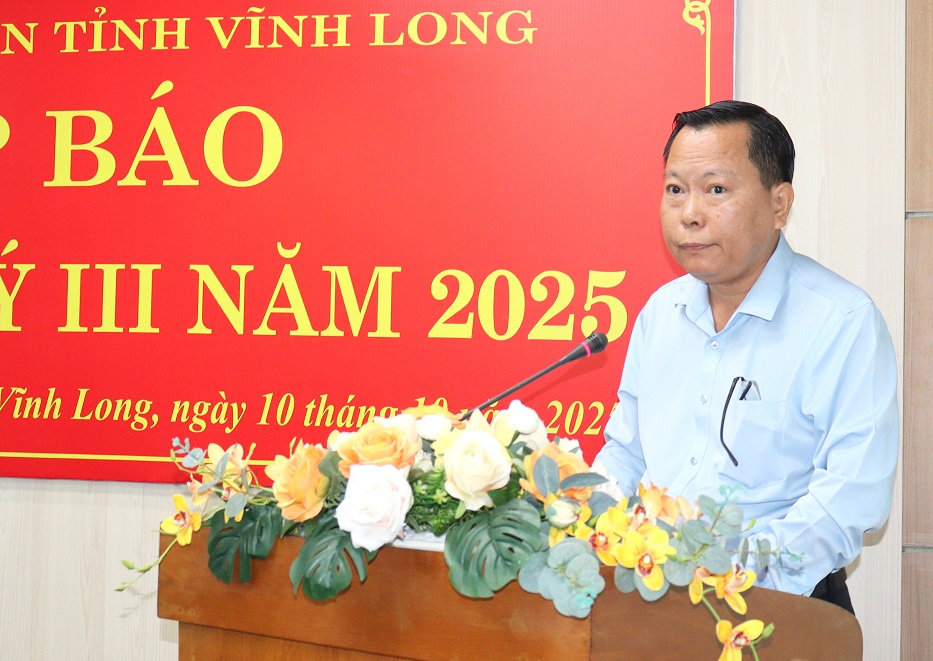 Ủy ban nhân dân tỉnh Vĩnh Long họp báo định kỳ quý III năm 2025